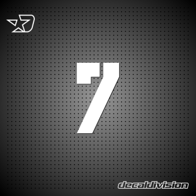 Vinyl Number 7 - Stencil Square